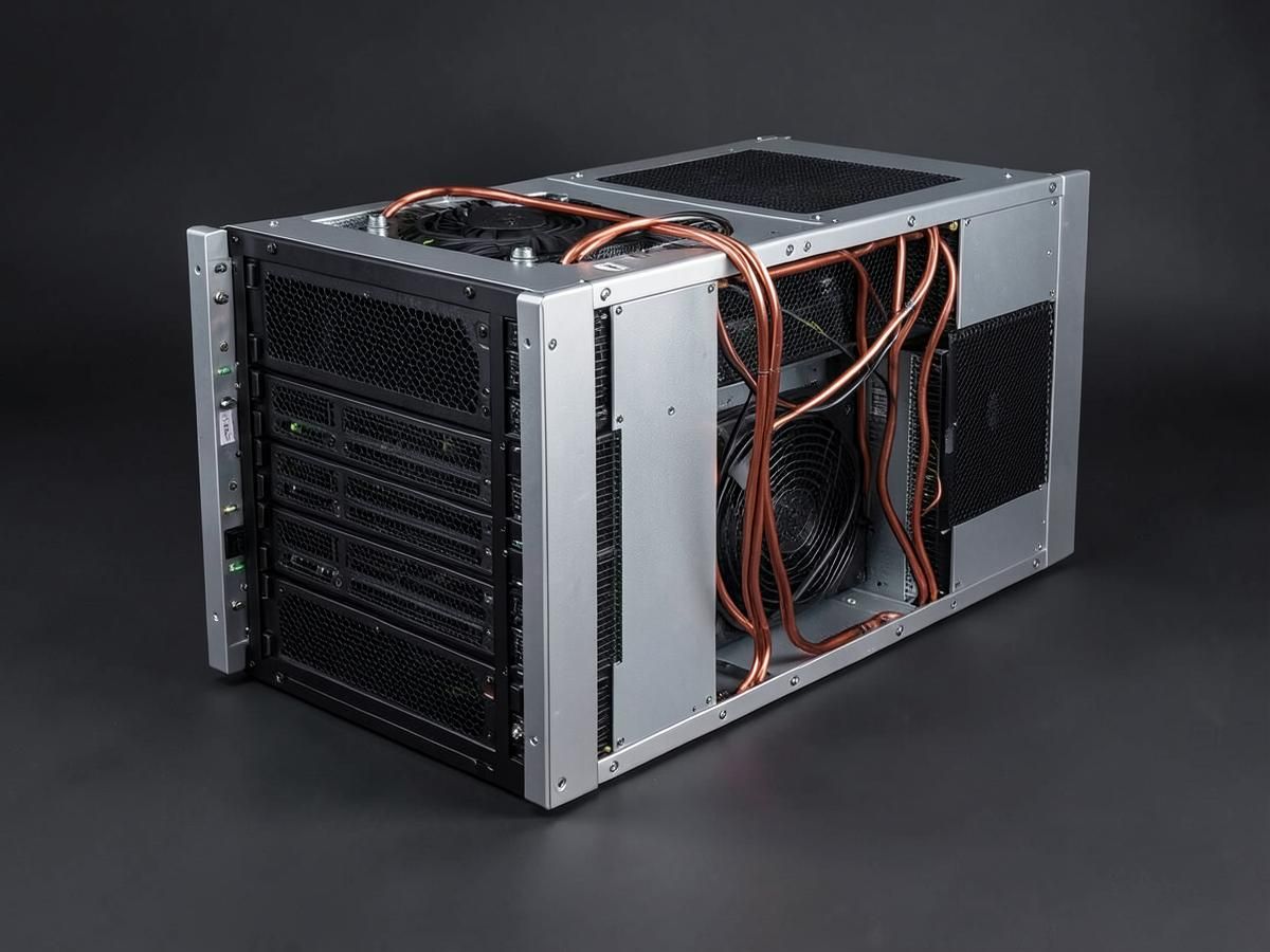 NVIDIA DGX B300 10U liquid-cooled AI server with eight Blackwell Ultra SXM GPUs
