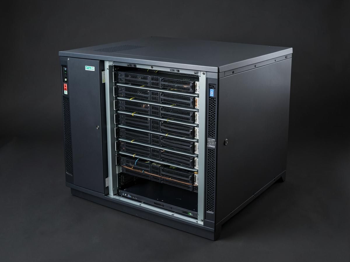 NVIDIA DGX H100 eight-GPU AI server chassis with front panel detail
